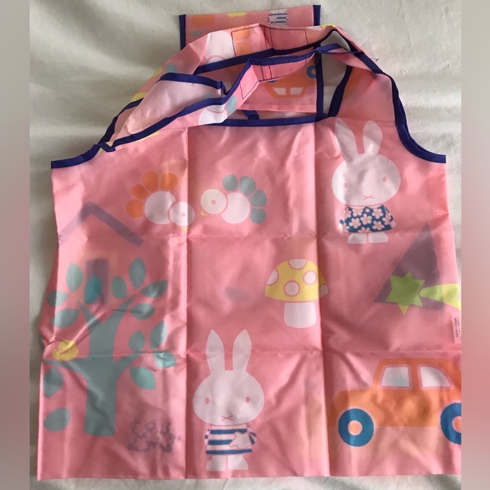 🆕 MIFFY BUNNY Foldable Reusable Nylon Eco Tote Bag - Picture 3 of 8